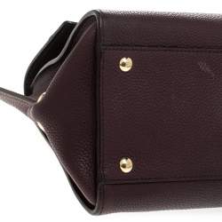 مملوكة مسبقًا Salvatore Ferragamo Burgundy Sofia Leather Top Handle Bag