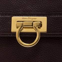 مملوكة مسبقًا Salvatore Ferragamo Burgundy Sofia Leather Top Handle Bag