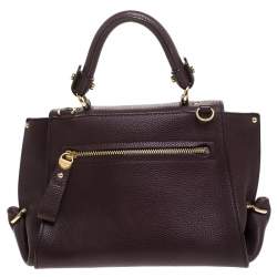 مملوكة مسبقًا Salvatore Ferragamo Burgundy Sofia Leather Top Handle Bag