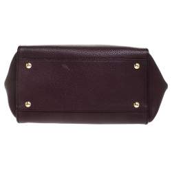 مملوكة مسبقًا Salvatore Ferragamo Burgundy Sofia Leather Top Handle Bag