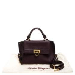 مملوكة مسبقًا Salvatore Ferragamo Burgundy Sofia Leather Top Handle Bag