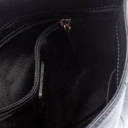Pre Owned Salvatore Ferragamo Black Leather Messenger Bag