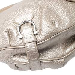Salvatore Ferragamo Metallic Gold Leather Hobo