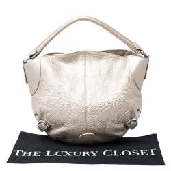 Salvatore Ferragamo Metallic Gold Leather Hobo