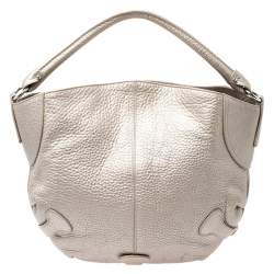 Salvatore Ferragamo Metallic Gold Leather Hobo