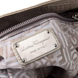 Salvatore Ferragamo Metallic Gold Leather Hobo