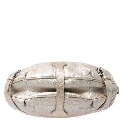 Salvatore Ferragamo Metallic Gold Leather Hobo