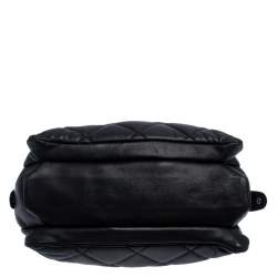 مملوكة مسبقًا Salvatore Ferragamo Black Quilted Leather Ginette Chain Shoulder Bag