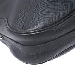 Pre Owned Salvatore Ferragamo Black Leather Hobo