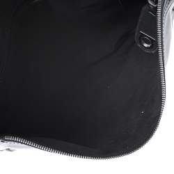 Pre Owned Salvatore Ferragamo Black Leather Gancini Hobo