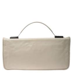 Pre Owned حقيبة يد علوية سالفاتوري فيرغامو Gancini  جلد كريمي