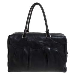 Pre Owned حقيبة سالفاتوري فيراغامو ساتشيل جلد أسود