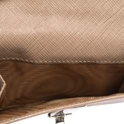 Salvatore Ferragamo Beige Leather Gancini Clip Compact Wallet