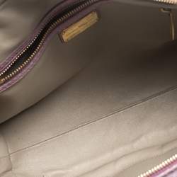 Pre Owned Salvatore Ferragamo Lilac Python Medium Fiamma Satchel