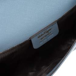 Pre Owned حقيبة كروس سالفاتوري فيراغامو جيني جلد أزرق فاتح