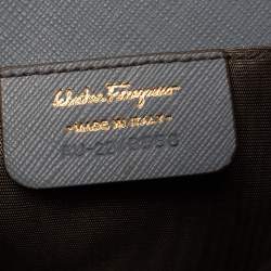 Pre Owned حقيبة كروس سالفاتوري فيراغامو جيني جلد أزرق فاتح