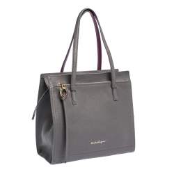 Pre Owned حقيبة سالفاتوري فيراغامو آمي جلد رصاصي