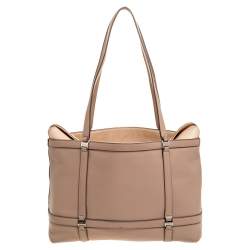 Salvatore Ferragamo Beige Leather Tote