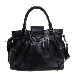 Pre Owned حقيبة سالفاتوري فيراغامو "ماريسا" ساتشيل جلد أسود