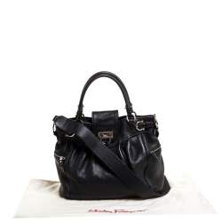 Pre Owned حقيبة سالفاتوري فيراغامو "ماريسا" سا تشيل جلد أسود