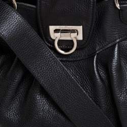 Pre Owned حقيبة سالفاتوري فيراغامو "ماريسا" ساتشيل جلد أسود