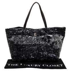 Pre Owned حقيبة يد سالفاتوري فيراغامو فيونكة فارا نايلون و ترتر أسود