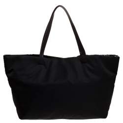 Pre Owned حقيبة يد سالفاتوري فيراغامو فيونكة فارا نايلون و ترتر أسود