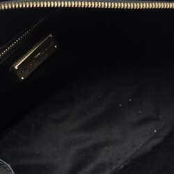 Pre Owned Salvatore Ferragamo Black Leather Gancini Boston Bag