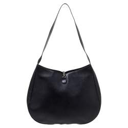 Salvatore Ferragamo Black Leather Hobo