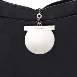 Salvatore Ferragamo Black Leather Hobo