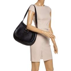 Salvatore Ferragamo Black Leather Hobo