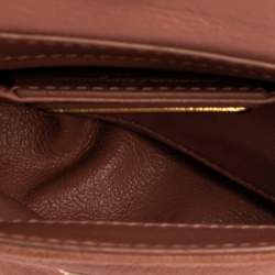 Pre Owned Salvatore Ferragamo Pink Suede and Metal Mini Sofia Top Handle Bag