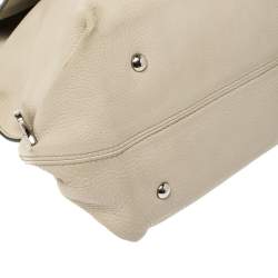 Pre Owned Salvatore Ferragamo Beige Leather Large Sofia Top Handle Bag