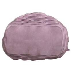 Pre Owned حقيبة سالفاتوري فيراغامو يد حلقة سويدي وجلد قفصي بنفسجي فاتح لافندر