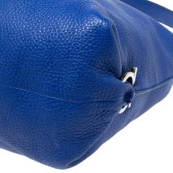 Pre Owned Salvatore Ferragamo Blue Leather Fanisa Hobo