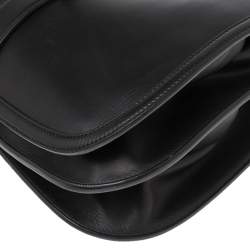 Pre Owned Salvatore Ferragamo Black Leather Hobo
