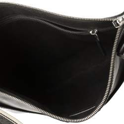 Pre Owned Salvatore Ferragamo Black Leather Messenger Bag