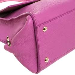 Pre Owned Salvatore Ferragamo Pink Leather Small Sofia Top Handle Bag
