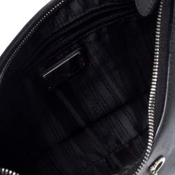 Pre Owned Salvatore Ferragamo Black Leather Gancini Romana Hobo