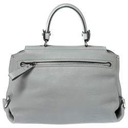 مملوكة مسبقًا حقيبة سالفاتوري فيراغامو سوفيا جلد رصاصي بيد علوية