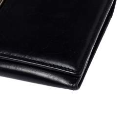 Salvatore Ferragamo Black Leather Bow Wallet