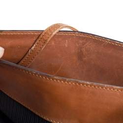 Pre Owned حقيبة كتف سالفاتوري فيراغامو جلد منقوش أسود / بني