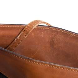 Pre Owned حقيبة كتف سالفاتوري فيراغامو جلد منقوش أسود / بني