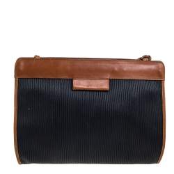 Pre Owned حقيبة كتف سالفاتوري فيراغامو جلد منقوش أسود / بني