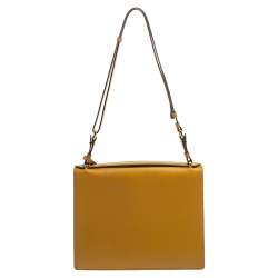 Pre Owned Salvatore Ferragamo Tri Color Leather Marisol Top Handle Bag