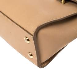 Salvatore Ferragamo Beige Leather Mara Satchel