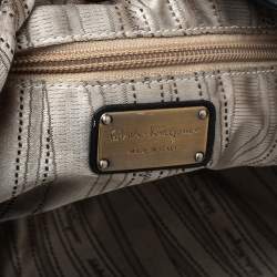 Pre Owned Salvatore Ferragamo Black Leather Tote