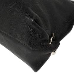 Pre Owned Salvatore Ferragamo Black Leather Fanisa Hobo