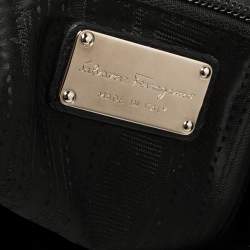 Pre Owned Salvatore Ferragamo Black Leather Fanisa Hobo
