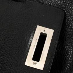 Pre Owned Salvatore Ferragamo Black Leather Fanisa Hobo